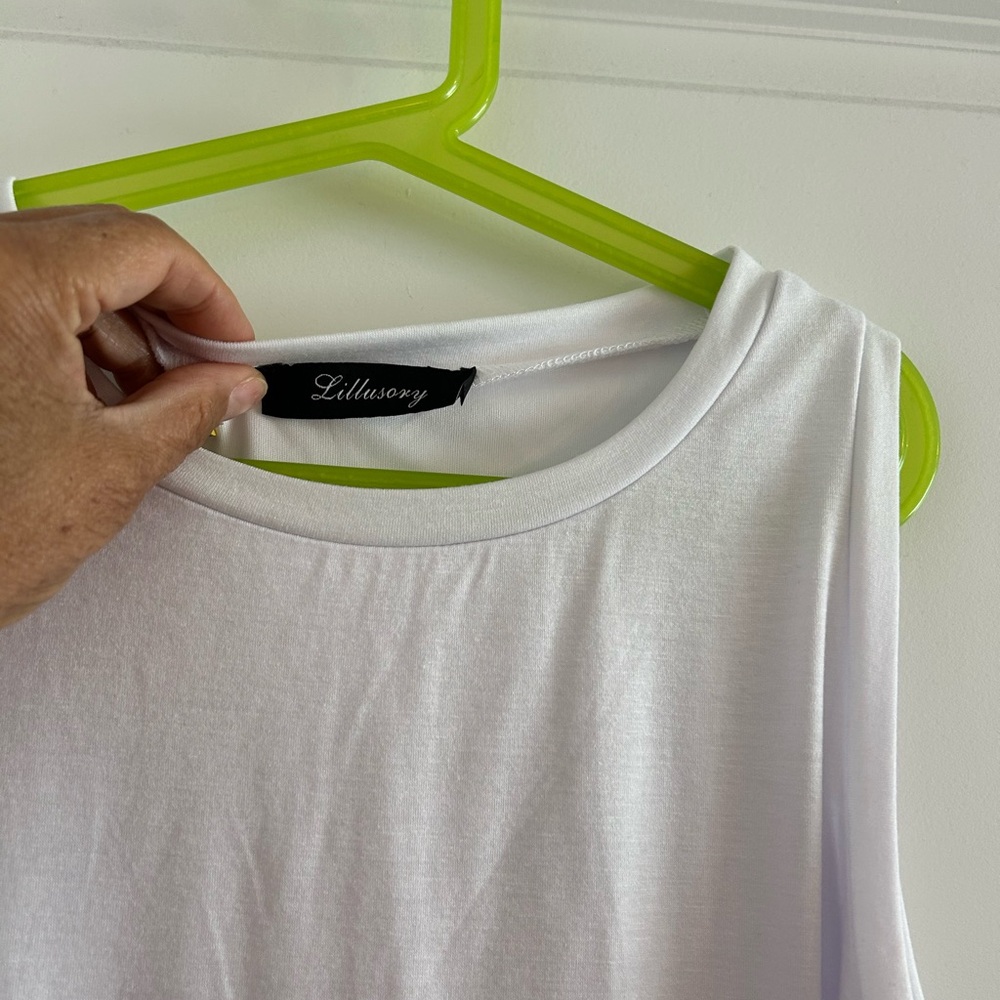 LILLUSONY • White Tank Top Dress • Small • - Picture 6 of 7